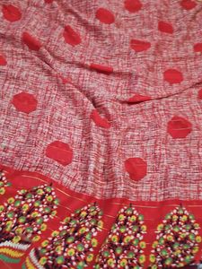 Red Printed Fabric