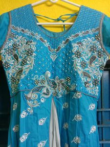 Women Anarkali Kurti With Dupatta.