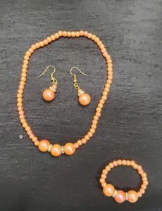 Coral Jewelry Set