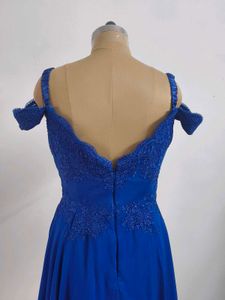 Royal Blue Off-Shoulder Gown