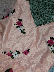Pink Floral Embroidered Dress