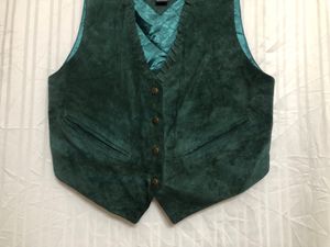Quarters Green Leather Vest