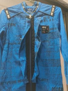 Full Sleeve Shirt With Zip On Front Like Jacket