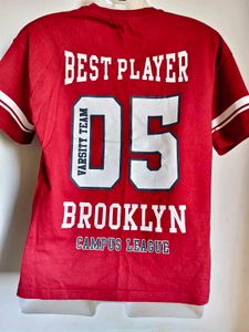 Red Brooklyn League T-Shirt