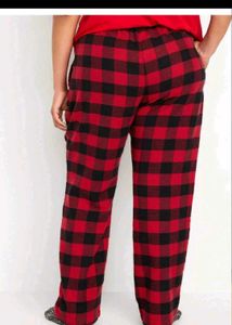 Red &amp; Black Plaid Pants