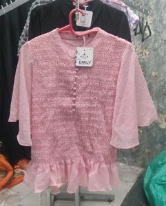 Pink Ruffled Top