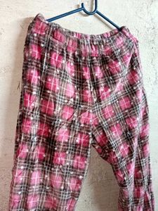 NEW Fleece Fashion Pants Night Suit Chequered