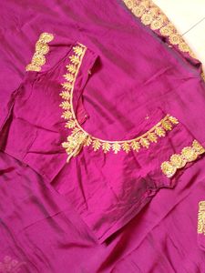 Work Saree With Blouse