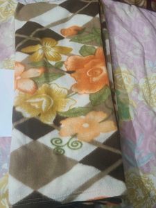 Vintage Floral &amp; Diamond Throw Blanket Single Bed