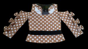 Cute Brown Polka Dots Top
