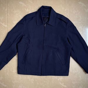 Navy Blue Zip-Up Jacket
