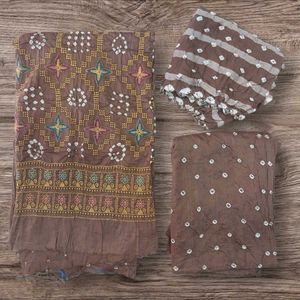 Lakhnavi Work Bandhani Dress Material