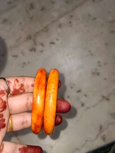Orange Bangles (Set of 2)