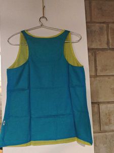 Teal &amp; Yellow Reversible Tank Top (M)