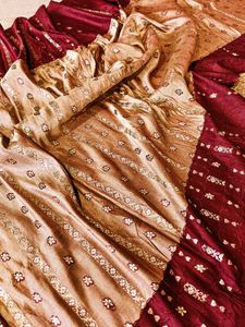 Pure Silk Vintage Golden Mulberry Banarasi