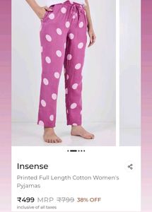 XXL Symbol White Tshirt With Pink Insense Pyjama
