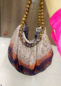 Boho Chic Beaded Handle Bag