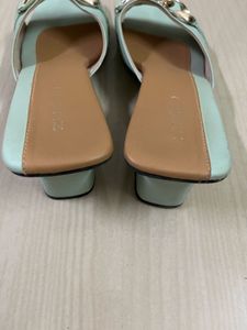 Green Block Heels