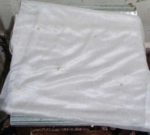 White Dupatta with pearls