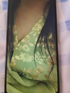 Green floral blouse