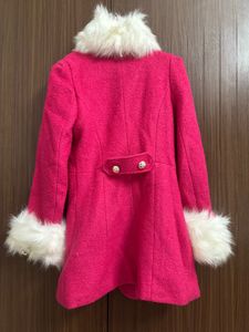 Pink Overcoat With Removal Fur