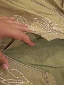 Embroidery Pista Green Kurta