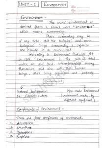 Environment(EVS) Engineering AKTU B.Tech Notes