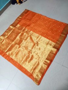 Orange Colour Pure Kanchi Pattu Saree