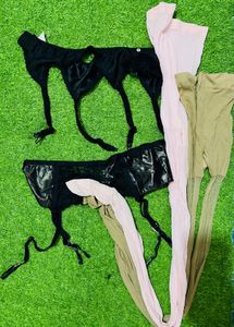 Garter Belt with Stockings Set