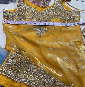 yellow heavy design sharara