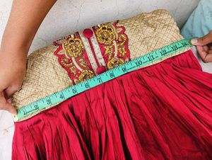Red &amp; Gold Anarkali Gown