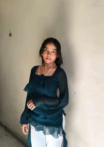 Elegant Sheer Ruffle Top