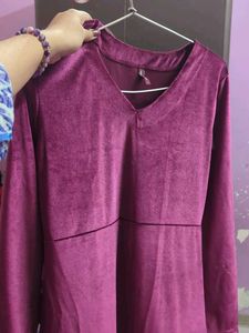 Pure Velvet Pink Party Wear Dress