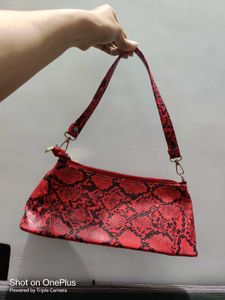 Snakeskin Print Shoulder Bag