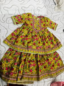 Floral Print Anarkali Dress