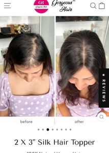 100%human Hair Silk Topper