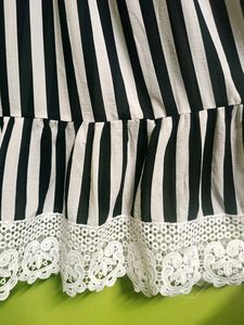 White And Black Check Gown