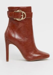 Lulu&Sky High Ankle Buckle Boots