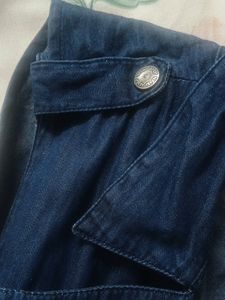 Sleeveless Long Denim Coat