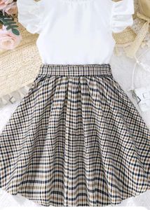 Girls Printed Shirt With Skirt