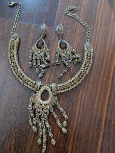 Brown gem jewellery Set