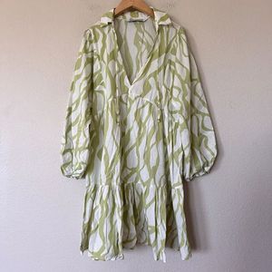 Zara Green Print Dress