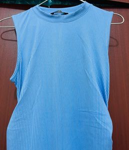 Blue Bodycon Midi Dress S SIze
