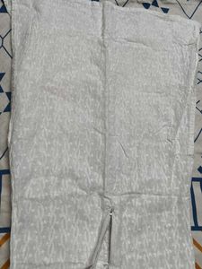 Women White Lace Embroidery Cotton Kurta