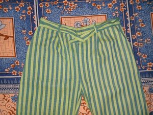 Green Striped Lounge Pants