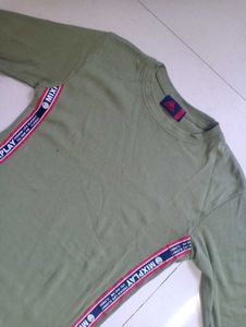 Olive Green ribbed winter dress