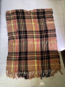Burberry Plaid Cape Dress