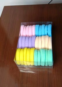 Multicolored Hair Rubber Bands - 30 Pcs