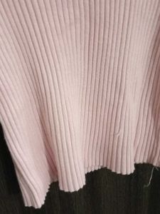 Pink Ribbed Knit Turtleneck