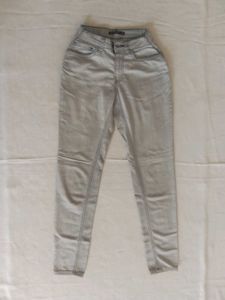 Mid Waist Jeans (Light Grey)